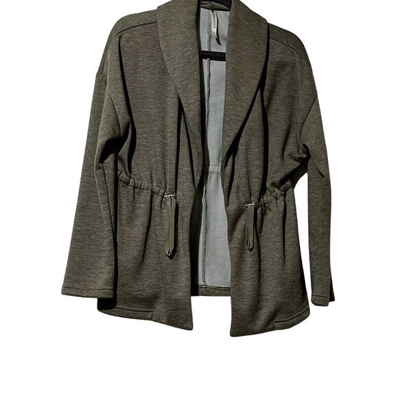 Fabletics Sweaters - Fabletics Size XS Gray Open Cardigan Jacket With Cinched Waist